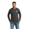 Ariat Men's Exposure Long Sleeve T-Shirt Charcoal Heather 10037027