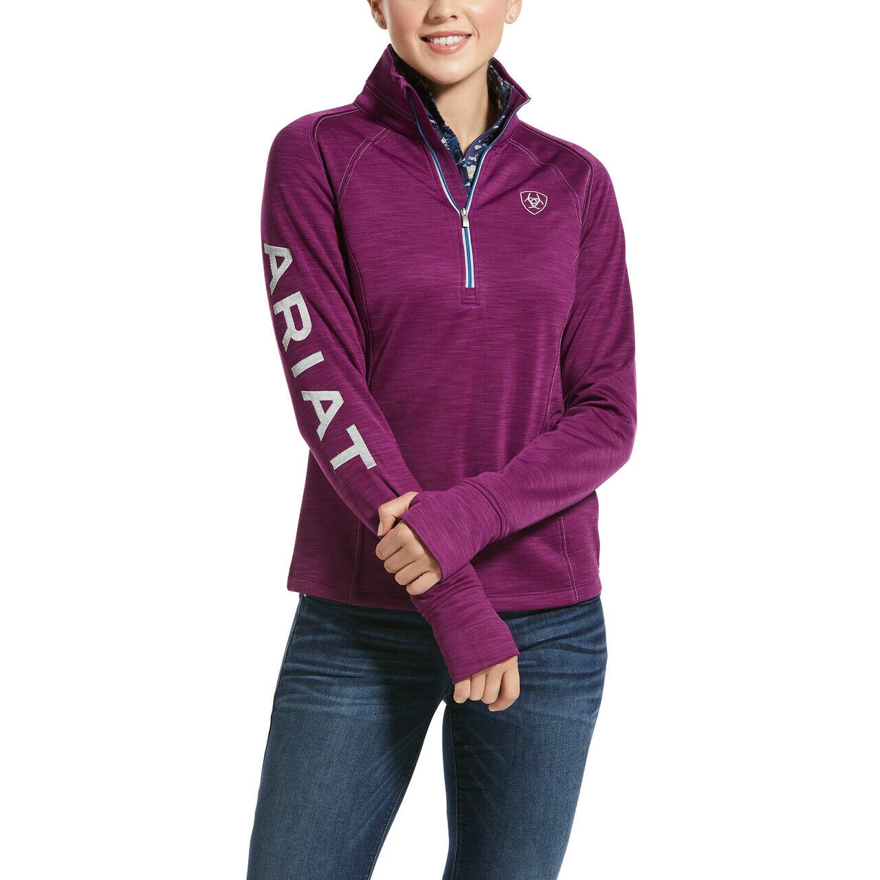 Ariat® Ladies TEK Team Imperial Violet 1/2 Zip Sweatshirt 10032708