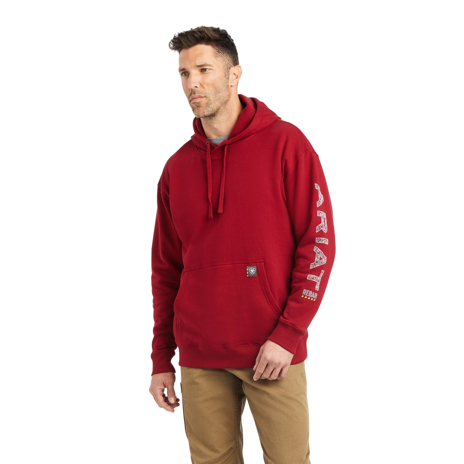 Ariat Men's Rebar Roughneck Red Pullover Hoodie 10041446 - Image 2